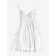 Flounce Front Tie Mini A Line Dress